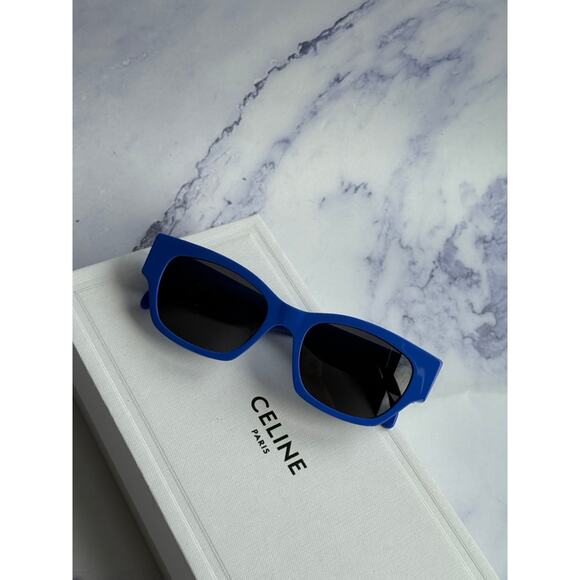 NEW Celine CL40197U Cat Eye Blue Logo Sunglasses - Picture 3 of 9